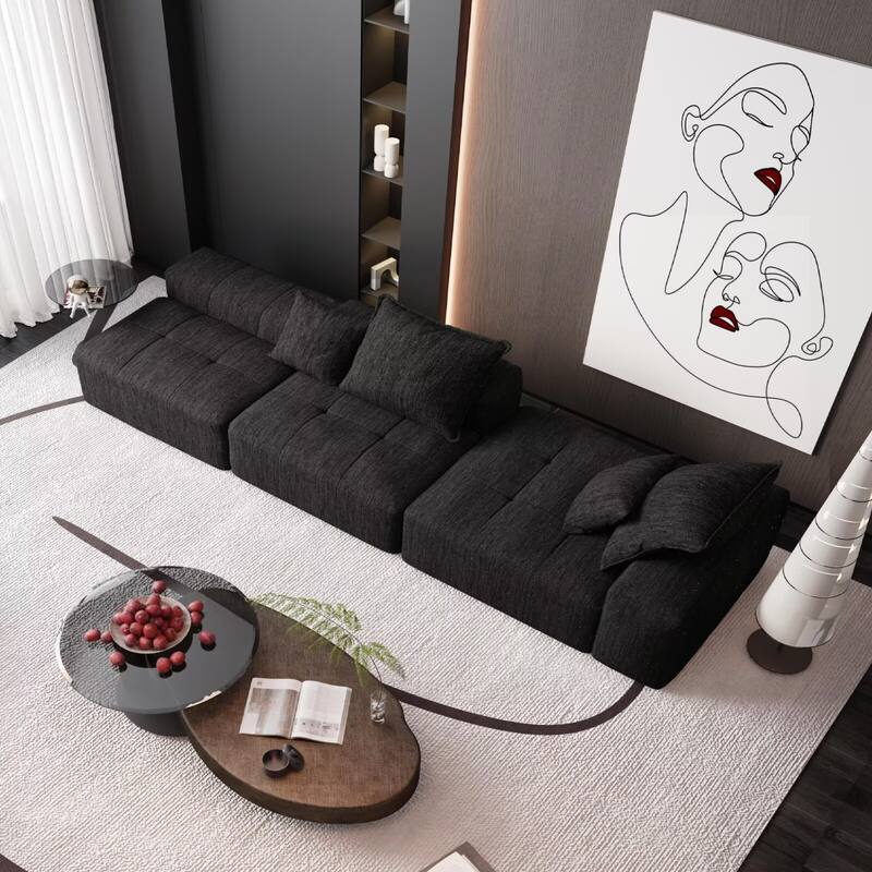 Oversized Modular Sectional Sofa,Sparkling Chenille Fabric,DIY Sofa
