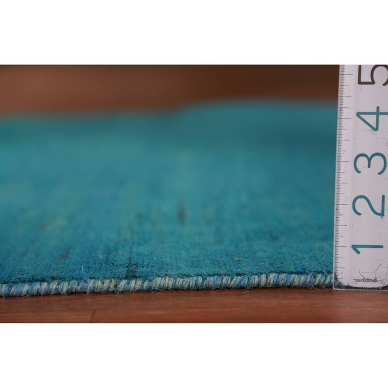 Modern Gabbeh Oriental Rug Hand-Knotted Wool Carpet - 3'3" x 4'9"