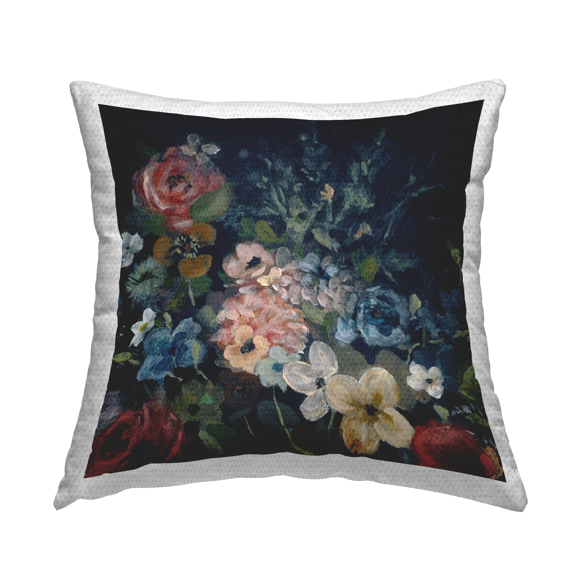 Stupell Traditional Mixed Bouquet Printed Outdoor Throw Pillow Design by Carol Robinson