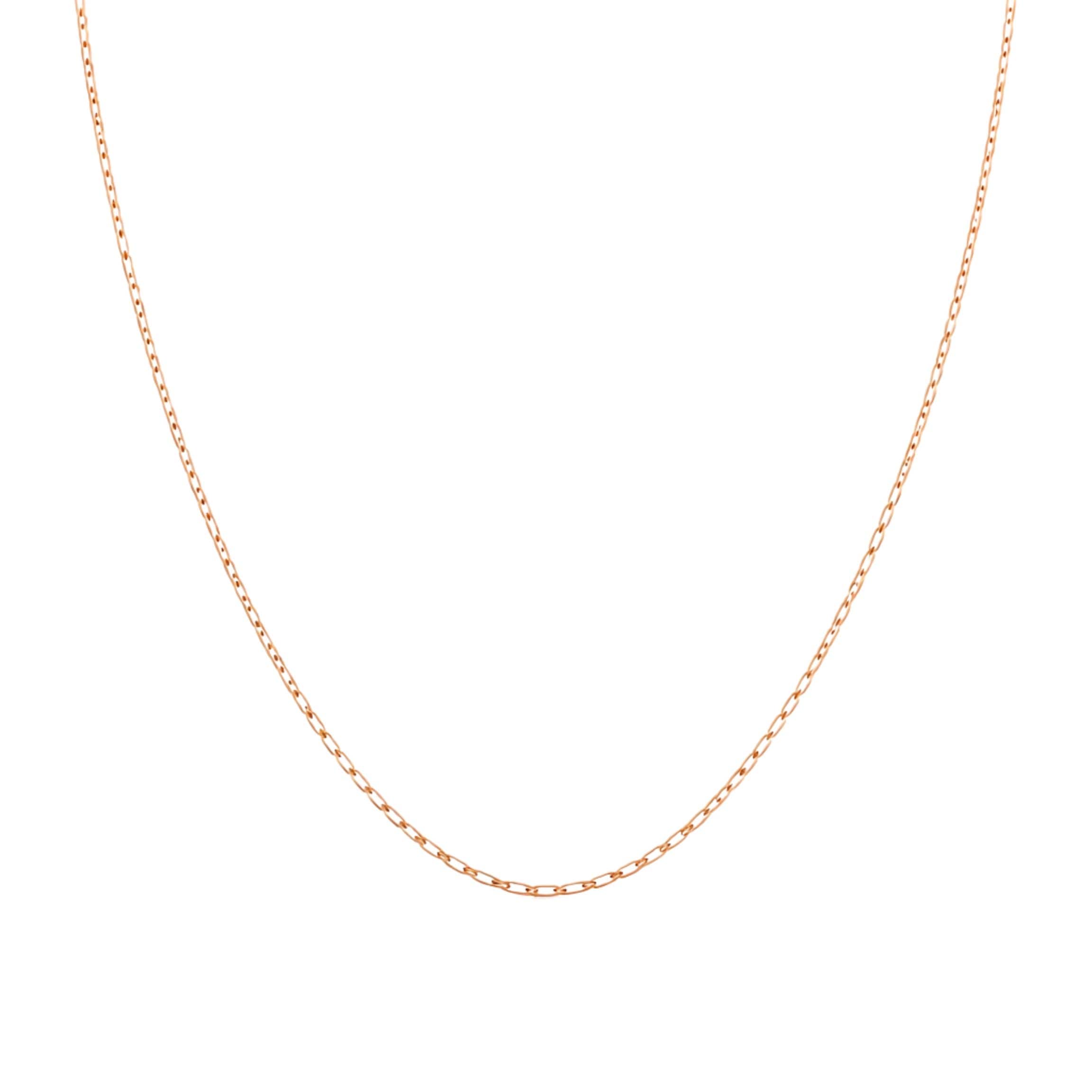 Au Naturale 10k Rose Gold 1.2mm Dainty Paperclip Necklace