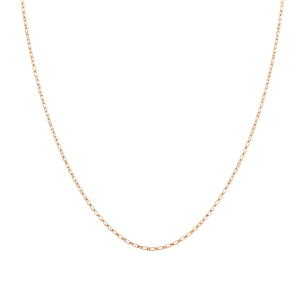 Fremada 10k Rose Gold 1.2mm Dainty Paperclip Necklace