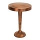 preview thumbnail 151 of 168, Silver or Bronze Metal Hammered Side End Accent Table with Hourglass Shape