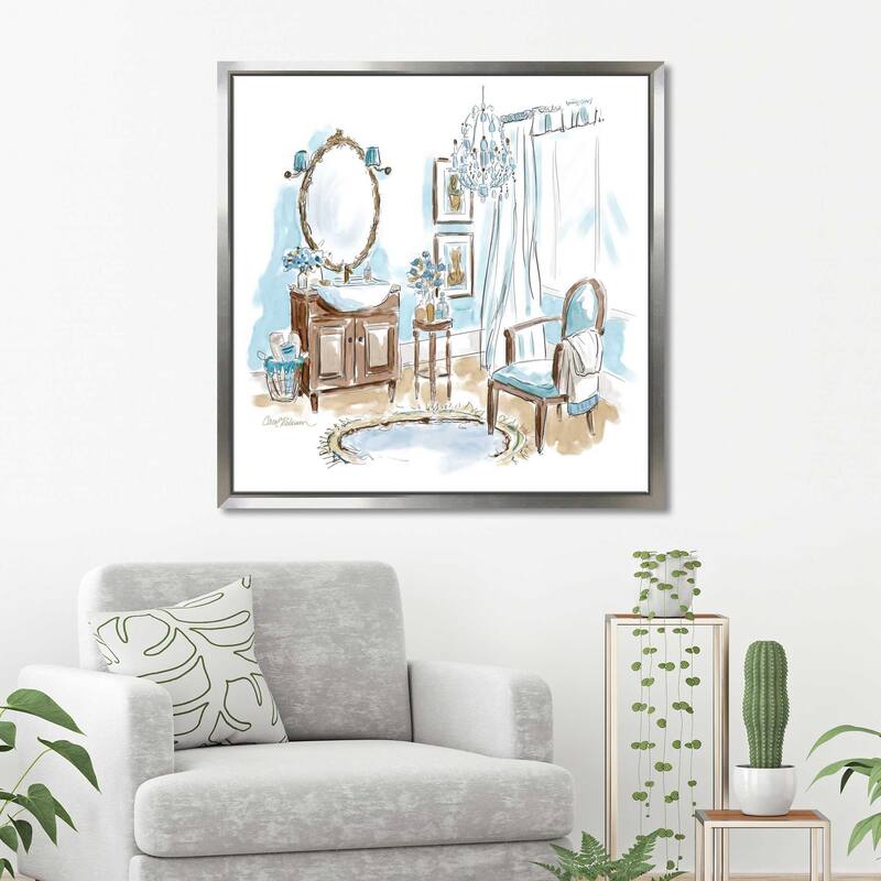 "Blue Opulence II" by Carol Robinson Print on Floating Canvas