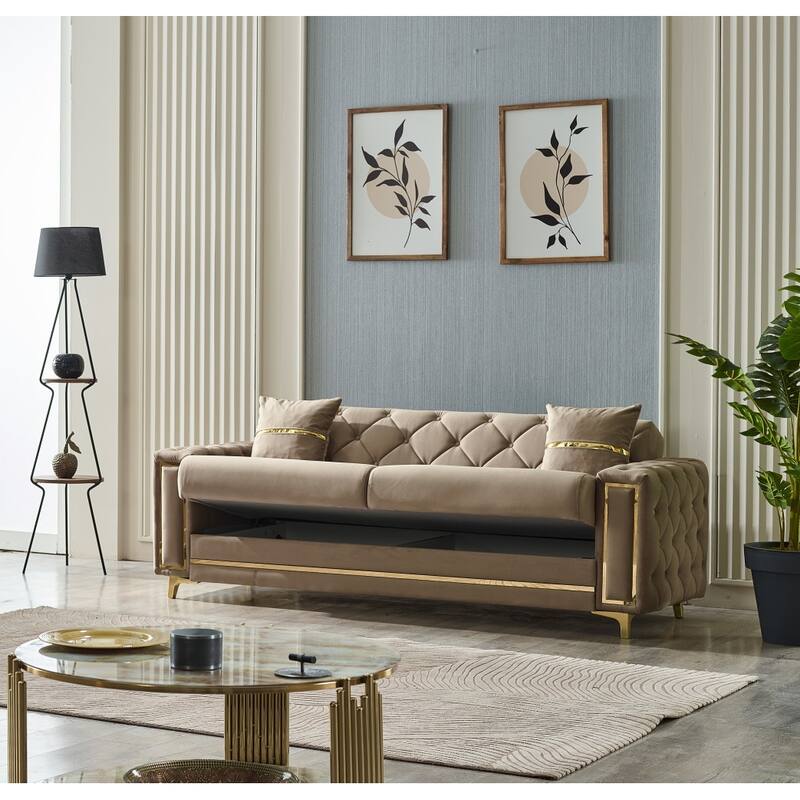 Bahreyn 4-Pieces Comfortable Sleeper Modern Two Sofa Two Chair Living Room Set