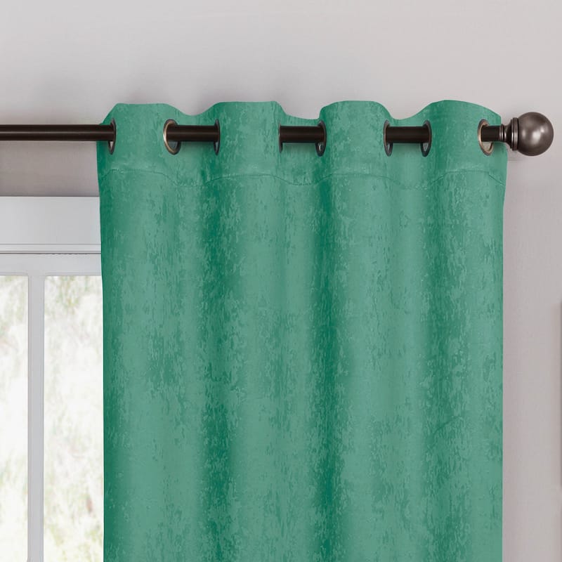 Bella Luna Faux Suede Room Darkening Extra Wide 96-inch Grommet Curtain Panel Pair - 108 x 96 in. - 108 x 96 in.