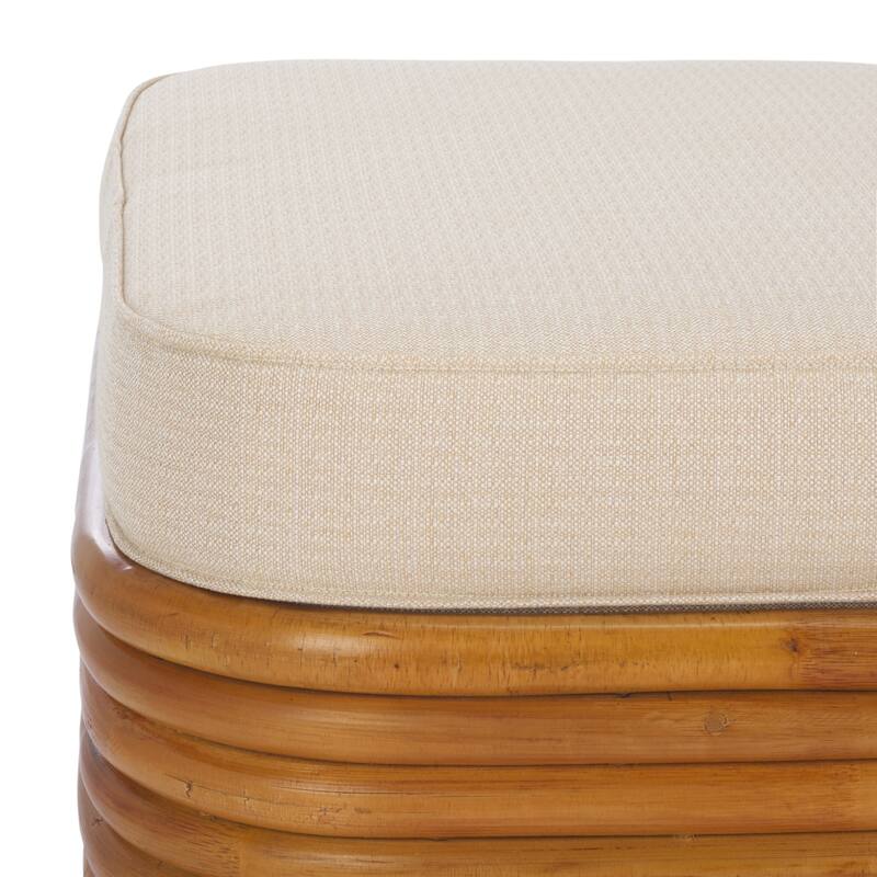 SAFAVIEH Couture Flanders Rattan Pole Cocktail Ottoman