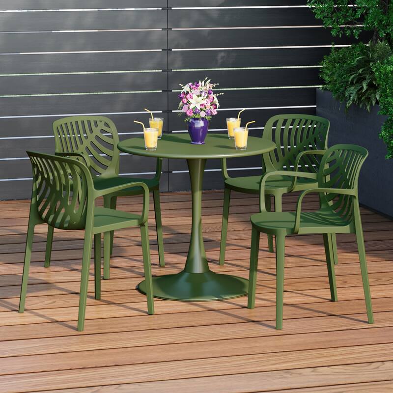 Frond and Form 4-Person Outdoor Round Dining Set