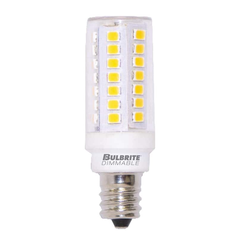 Bulbrite Pack of (2) Dimmable Clear Mini T6 Candelabra (E12) LED Mini