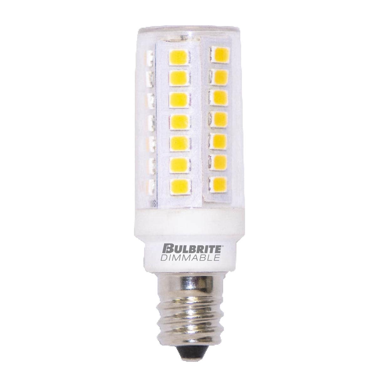 Bulbrite Pack of (2) Dimmable Clear Mini T6 Candelabra (E12) LED Mini