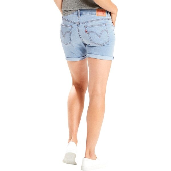 levi's mid length denim shorts