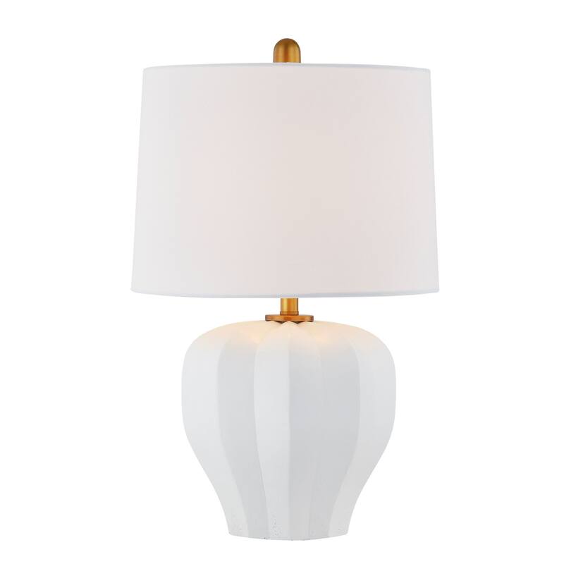 Gwyneth 21" Table Lamp with Linen Shade, White