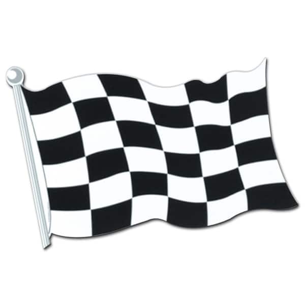 Shop Club Pack Of 24 Race Track Themed Black And White Checkered