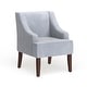 preview thumbnail 1 of 13, Porch & Den Lyric Dove Grey Velvet Swoop Arm Accent Chair Dove Grey