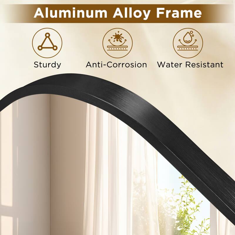 Irregular Asymmetric Aluminum Alloy Framed Wall Mirror