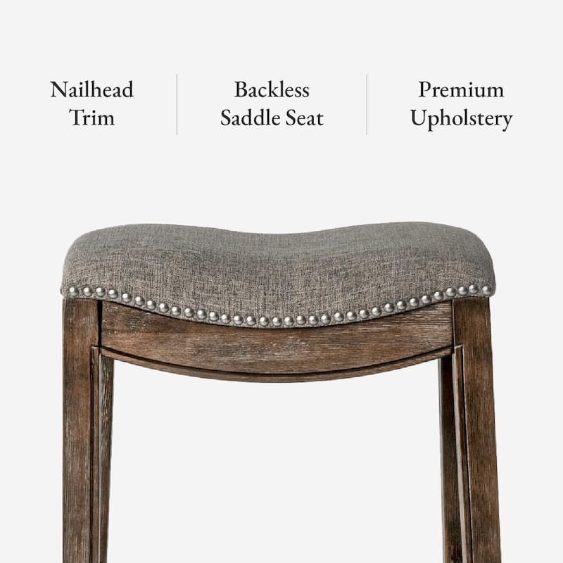 Maven Lane 26" Adrien Saddle Kitchen Counter Height Stool