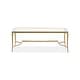 preview thumbnail 3 of 8, Magnussen Home Lorena Burnished Brass Rectangular Cocktail Table - 50''W x 30''D x 18''H