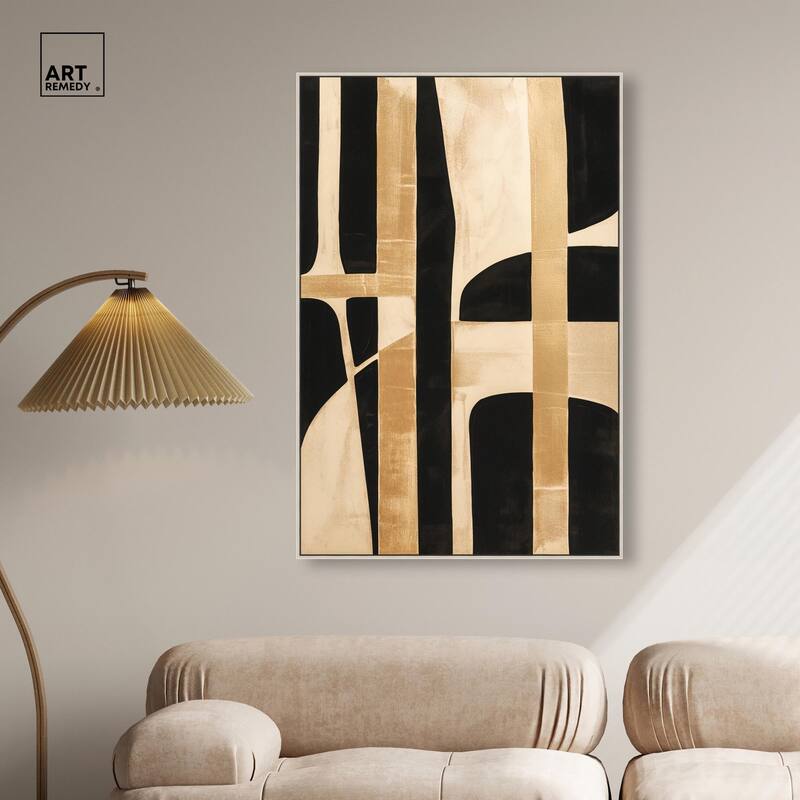 Noir and Gold I Canvas by Art Remedy