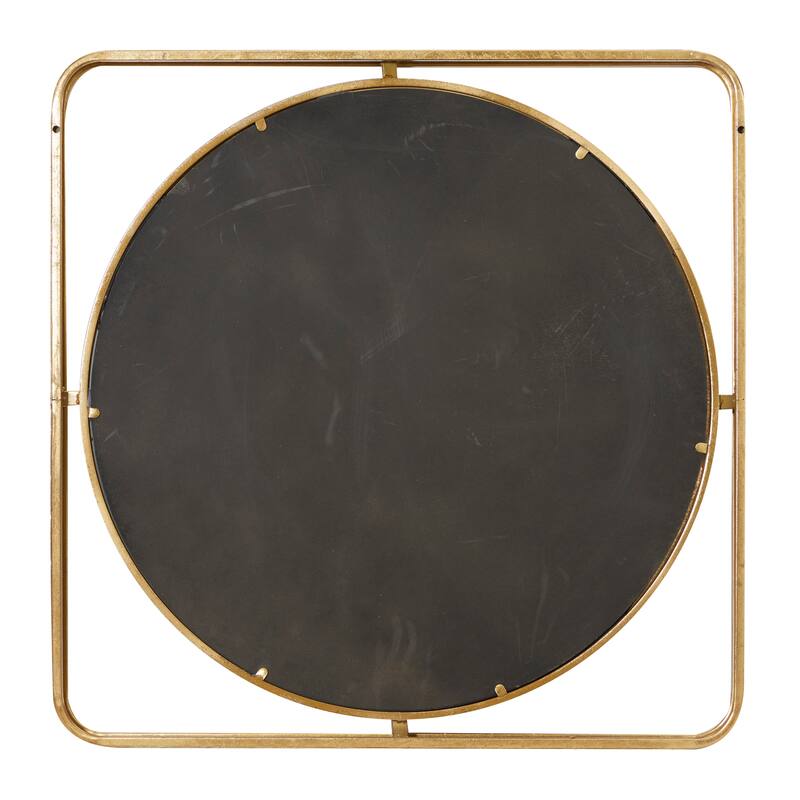Gold Metal Room Wall Mirror - 34 x 4 x 34Round