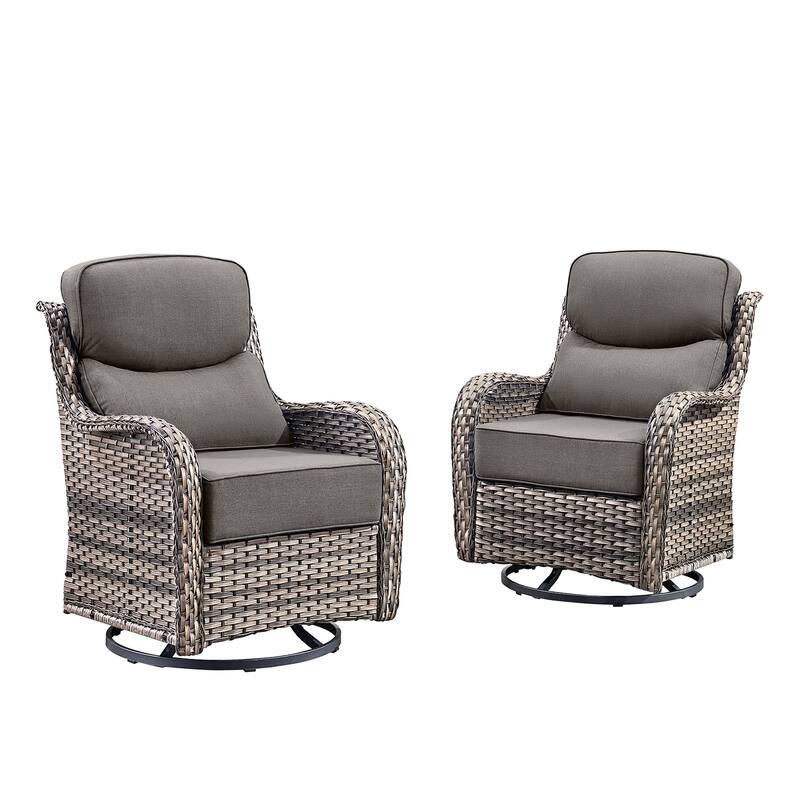 779657388297 Outdoor Swivel Glider Chairs with 4Inch 5Inch 6Inch Cushion
