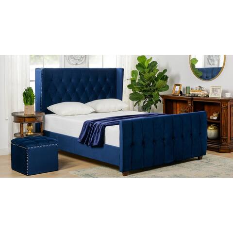Jennifer Taylor David Tufted Wingback Upholstered Bed