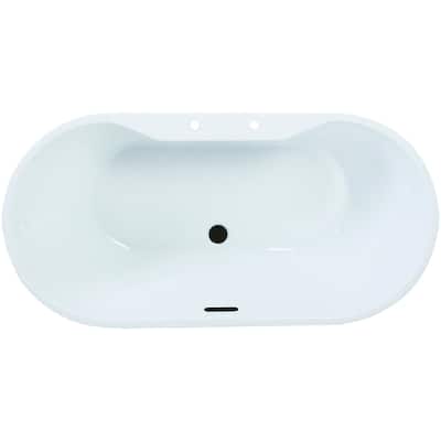 Kingston Brass VT7DE593023C42 Aqua Eden 59" Free Standing Acrylic