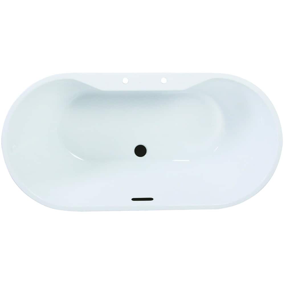 Kingston Brass VT7DE593023C42 Aqua Eden 59" Free Standing Acrylic