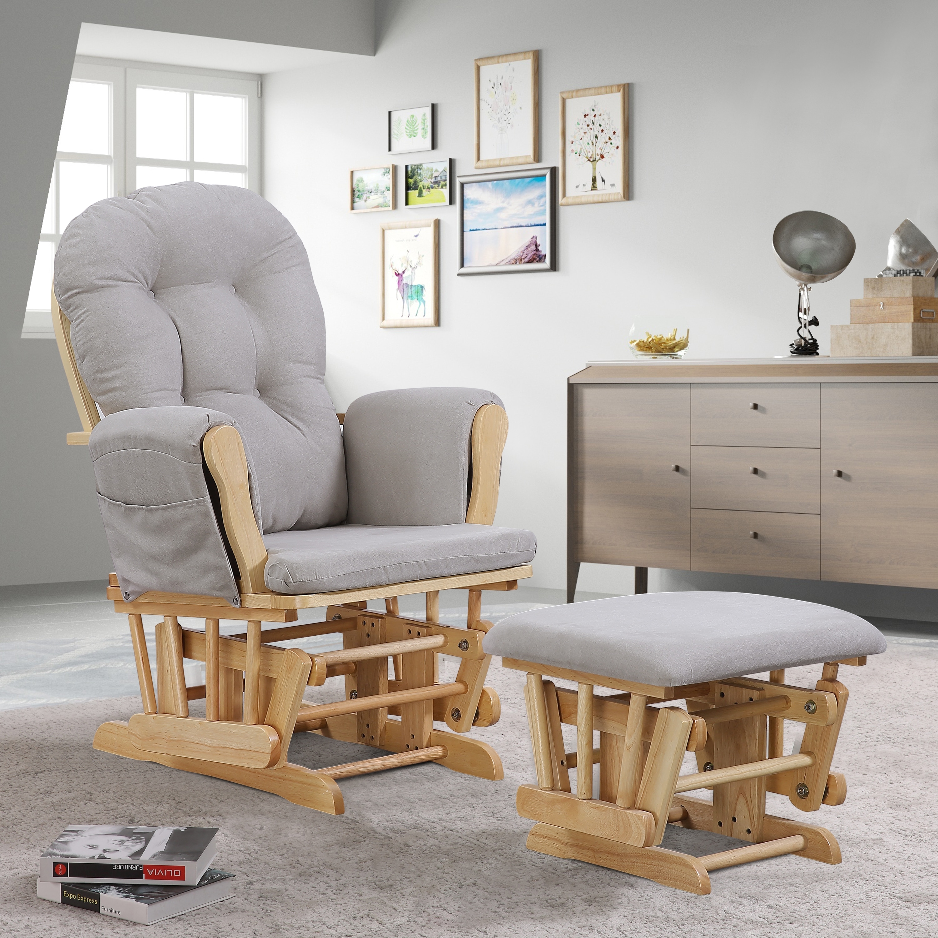 Rejoice Glider Rocking Chair with Ottoman On Sale Bed Bath Beyond 37161647