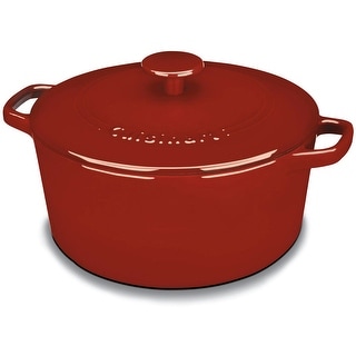 Cuisinart Ci755 Classic Enamel Cast Iron 5-1/2-quart Oval COV Casserole Red for sale online 