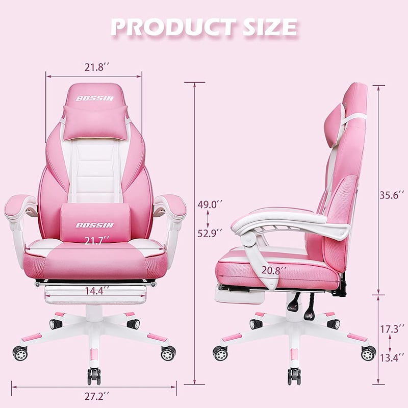 BOSSIN Racing Style Gaming Chair,400 lbs Big and Tall gamer chair High Back Computer Chair