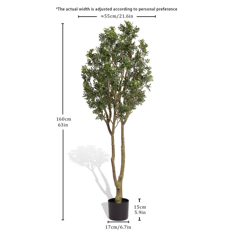 Large artificial curved branches of green plants
