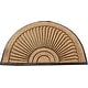 preview thumbnail 1 of 16, A1HC Sunburst Half Moon Tapered Edge Rubber Coir Doormat Outdoor Mat