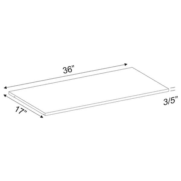 Palace Imports 100% Solid Wood Optional Shelf for 4-Door Wardrobe Armoires
