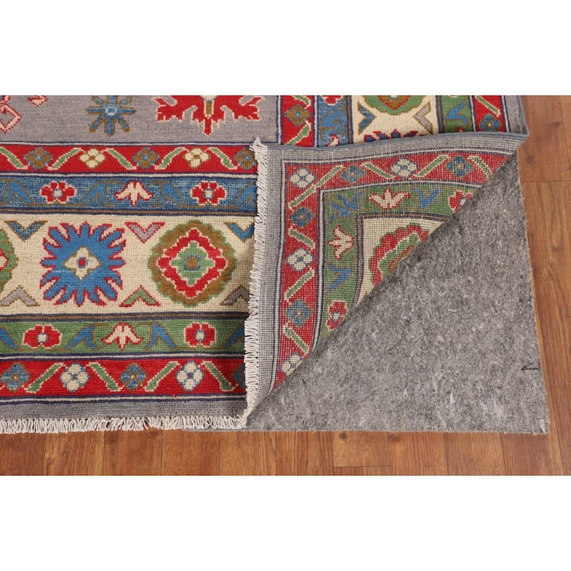 Kazak Oriental Area Rug Hand-Knotted Home Decor Wool Carpet - 6'1" x 8'10"