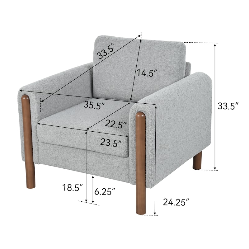 33.5" Upholstered Accent Chair