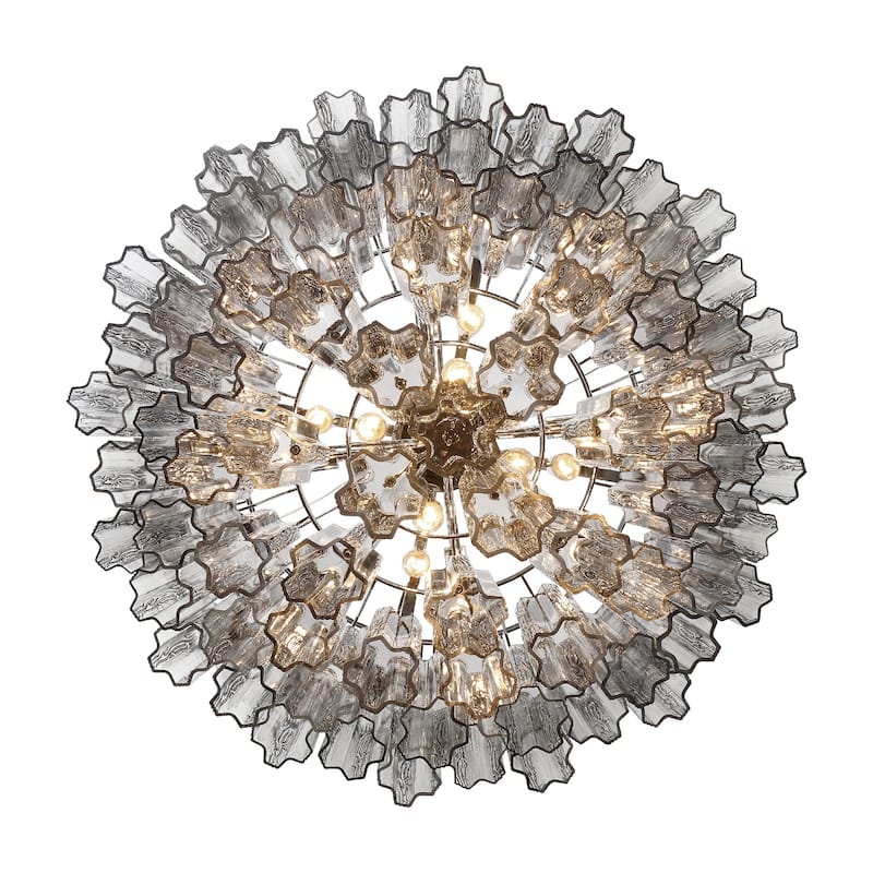 Addis 16 Light Polished Chrome Chandelier - 32"W x 21.5"H x 32"D