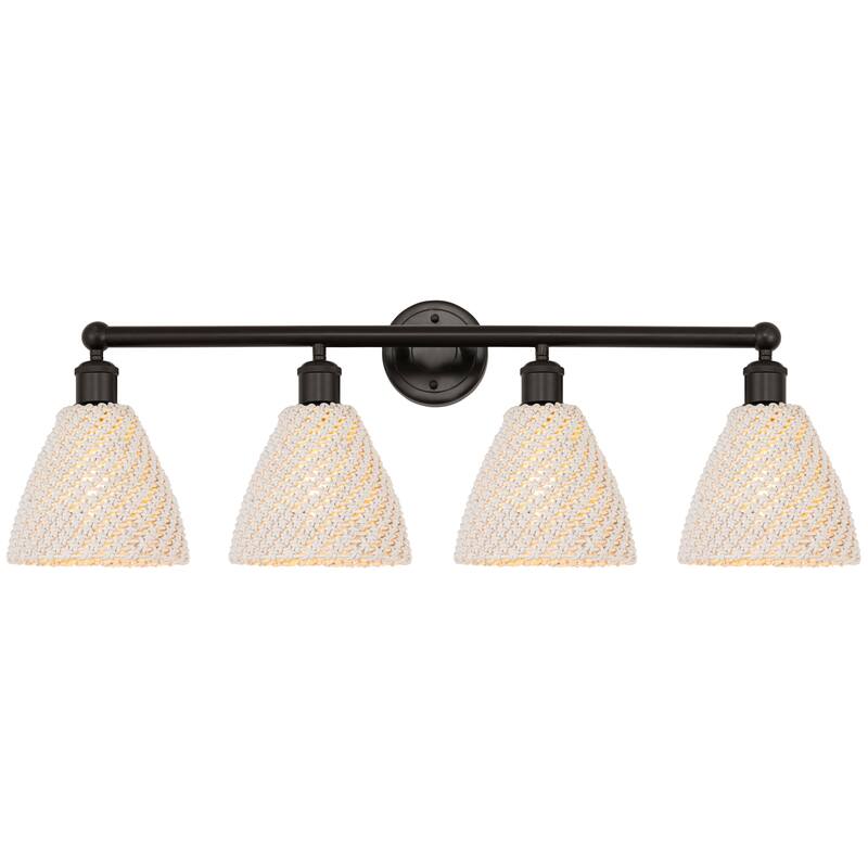 Innovations Lighting Endless Possibilities Edison - Bristol Natural - 4 Light 35" Bath Vanity Light - Oil Rubbed Bronze