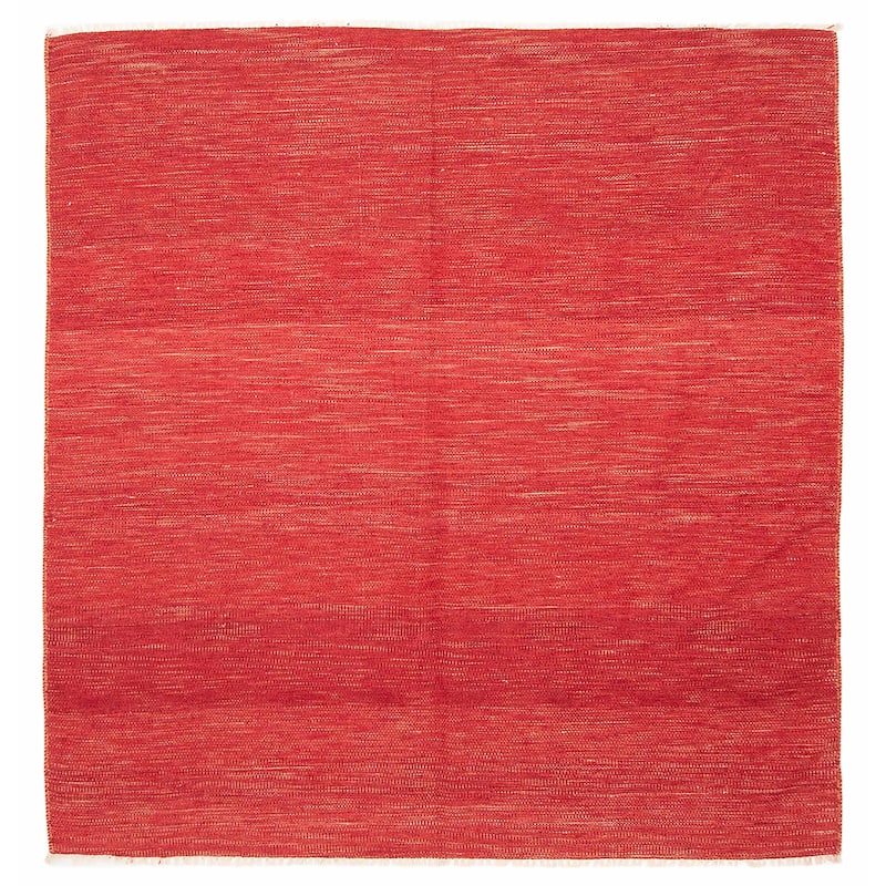 Ankara FW Red Kilim 5'10" x 6'2" - 5'10 x 6'2 - Red - 5'10 x 6'2