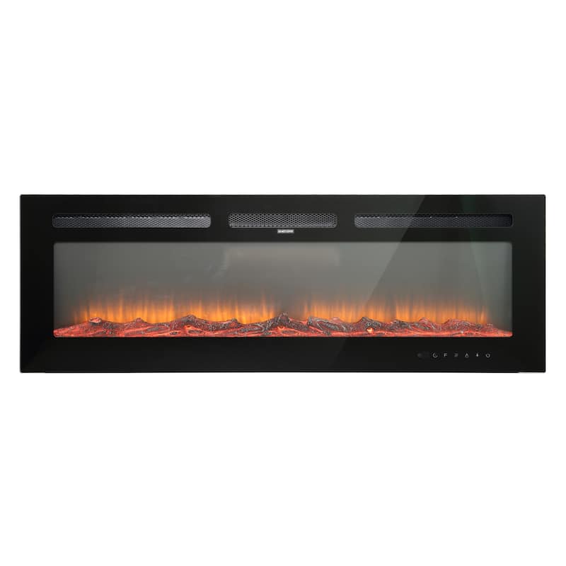 Clihome 60" Built-in and Wall-Mounted Recessed Electric Fireplace - 60 in.
