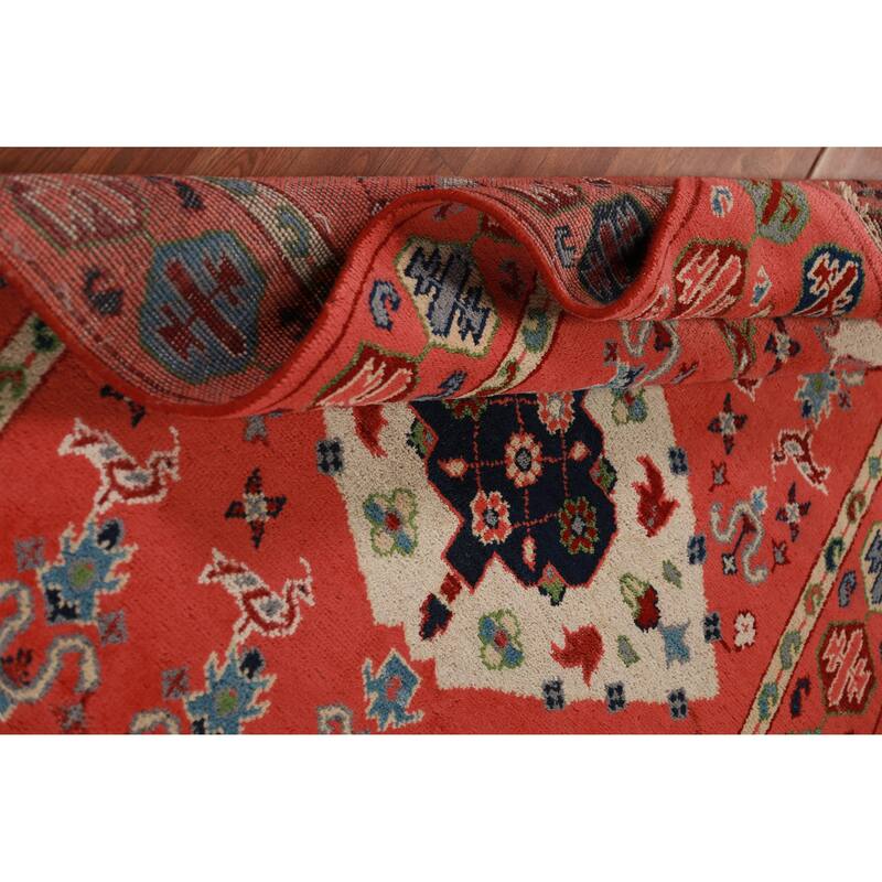 Animals Tribal Kazak Oriental Area Rug Hand-Knotted Wool Carpet - 5'0" x 7'8"