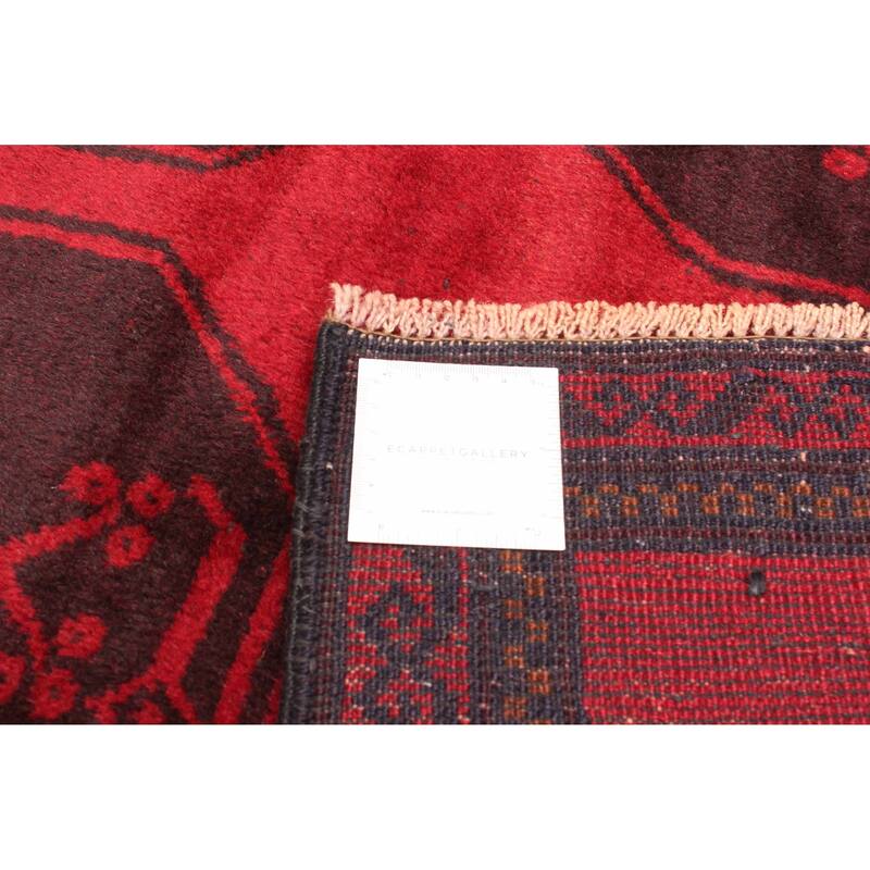 ECARPETGALLERY Hand-knotted Teimani Red Wool Rug - 3'8 x 6'7