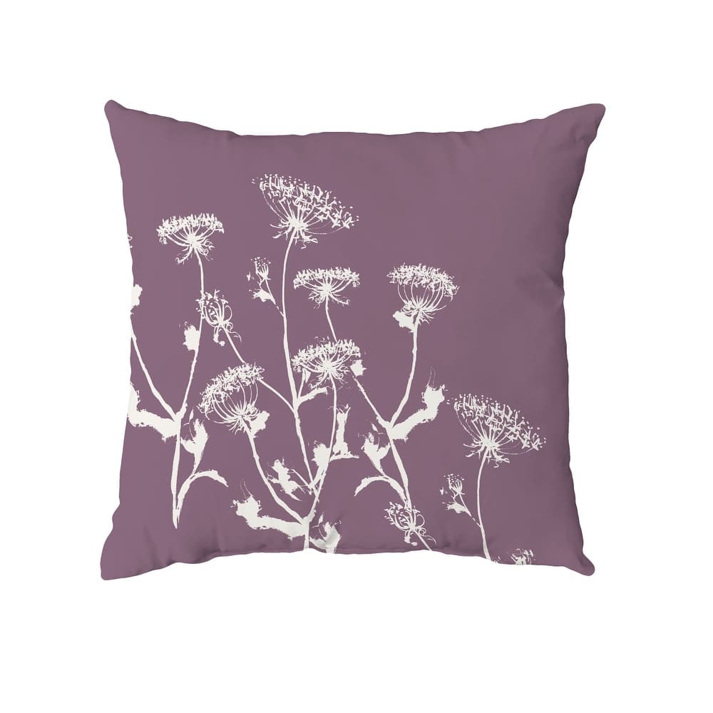 Breezy Wildflower Throw Pillow