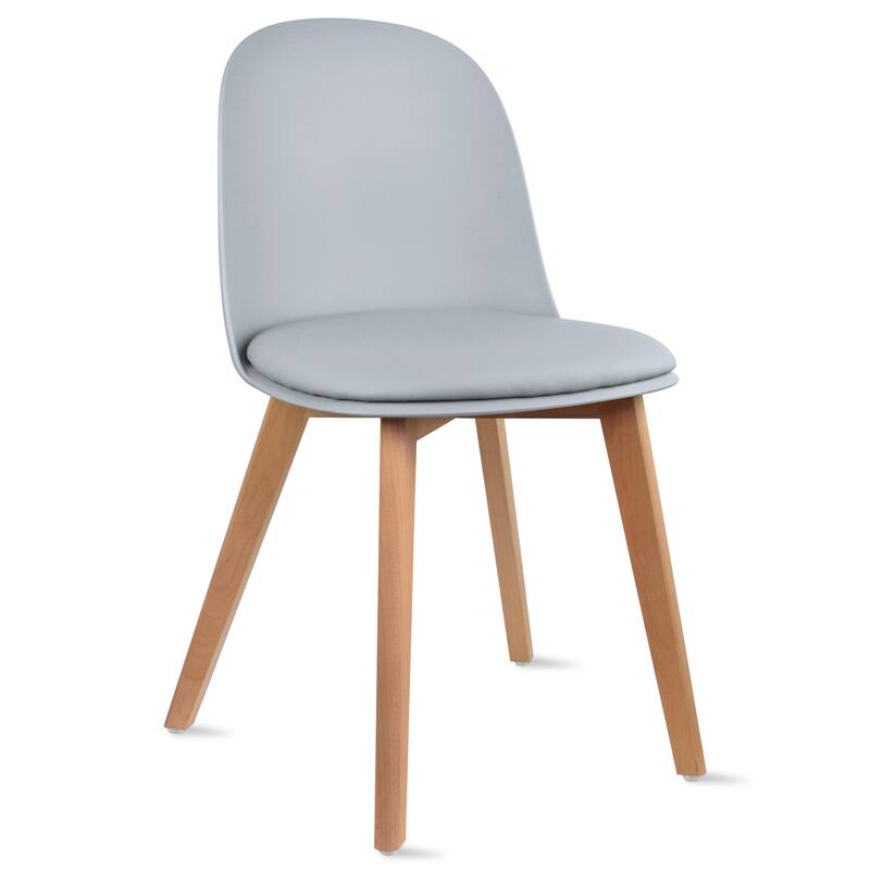 Set of 2 Modern Plastic Side Chairs with Wire Chrome Legs Ergonomic Dining Chairs for Kitchen, Dining Room, Office & Living Room