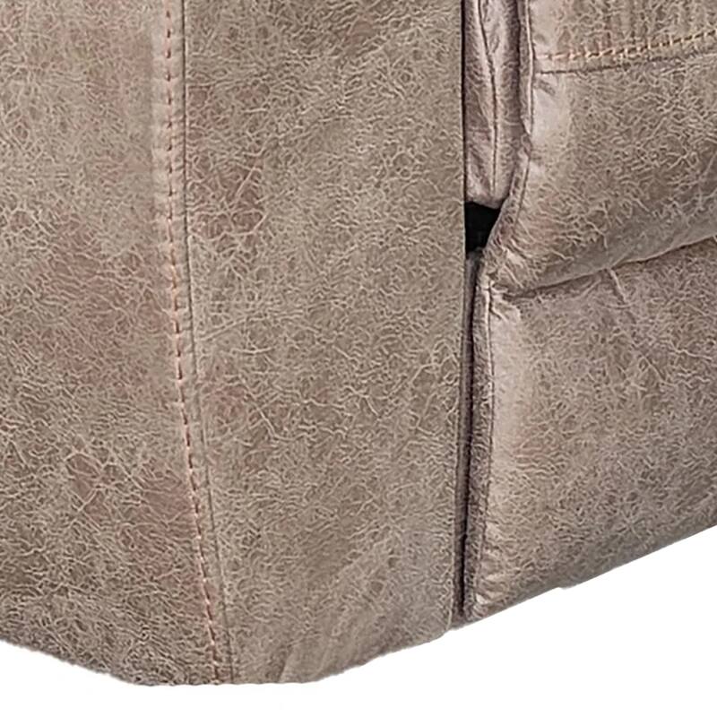 Jem Manual Rocker Recliner Chair, Pillow Top Arms, Brown Leather