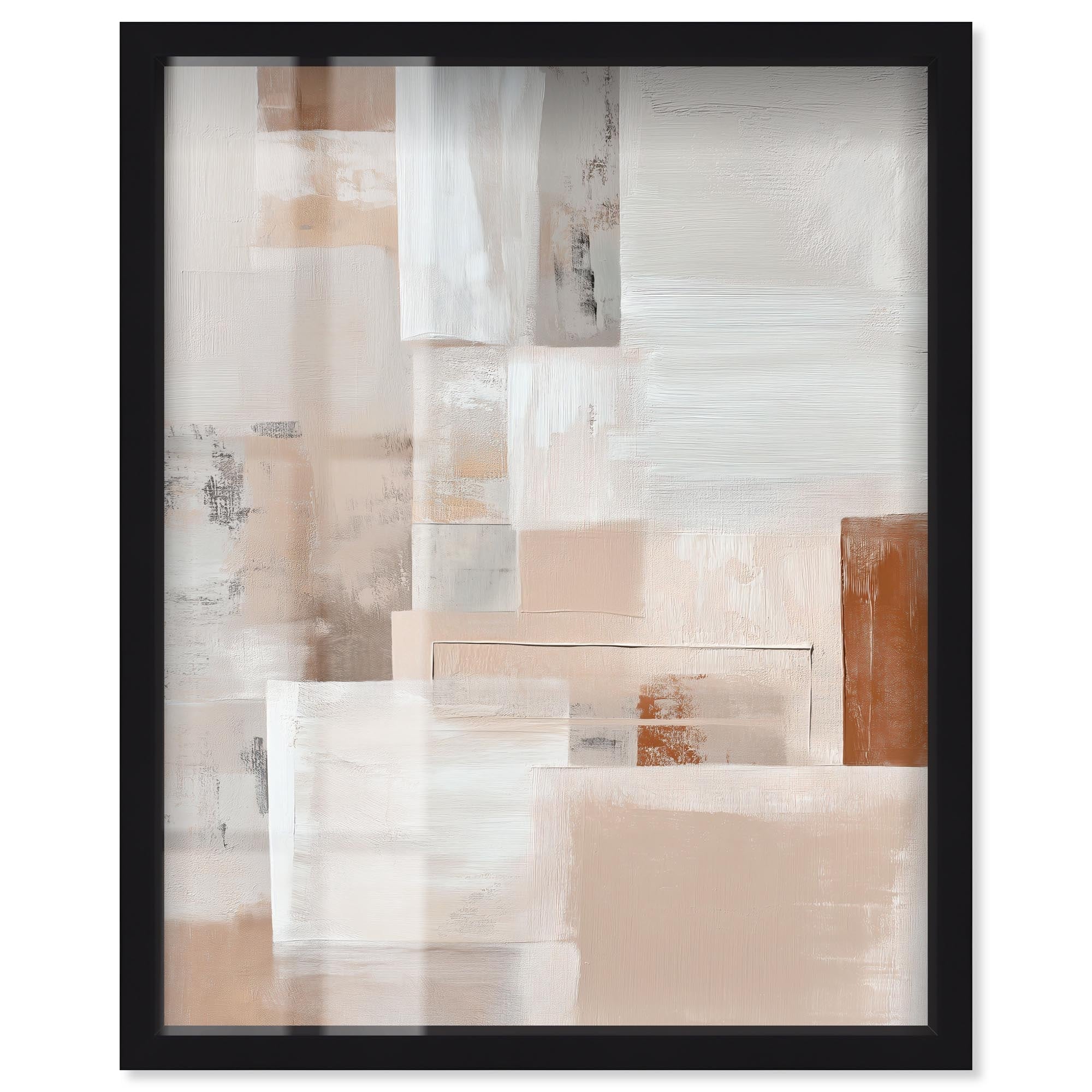 Rustic Layers I Boho Art Shadowbox Print by Art Remedy
