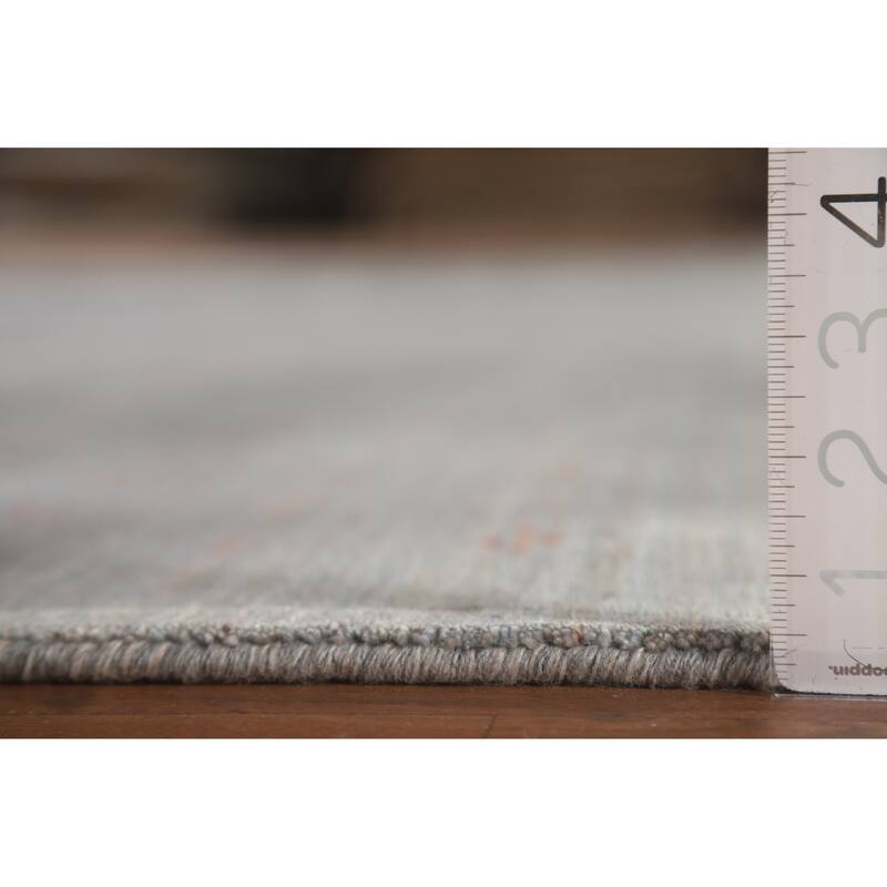 Grey Gabbeh Area Rug Handmade Wool Carpet - 8'11"x 11'9"