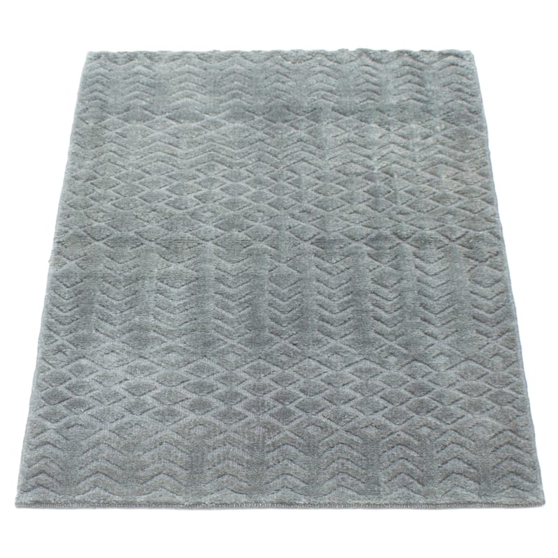ECARPETGALLERY Hand-knotted Tangier Teal Wool Rug - 2'11 x 4'11