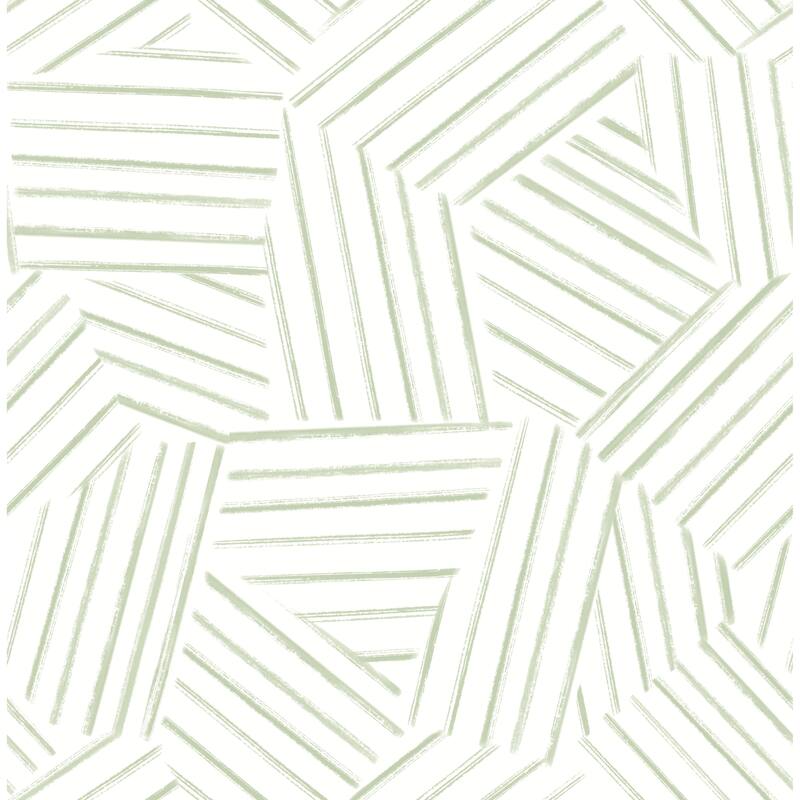 A-Street Prints Helene Sage Geometric Lines Wallpaper