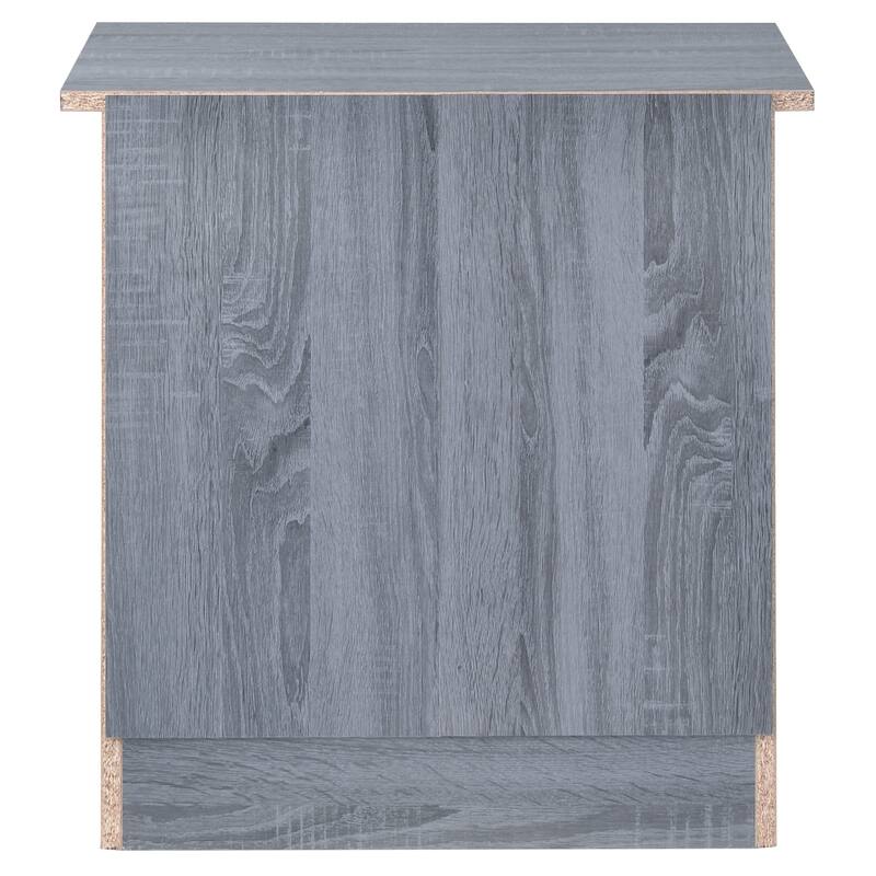 Grey Nightstand 23x22x18 Modern Bedside Table with Smooth Finish, Sturdy Build and Easy Assembly for Bedroom Essentials