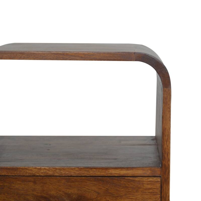 Chestnut Curved Edge Nightstand