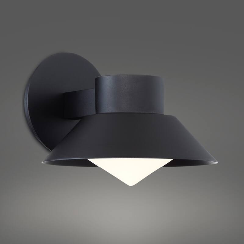 Oslo 8in LED Indoor or Outdoor Wall Light 3000K in Black